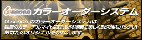 G sense カラーオーダーシステム